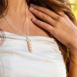 Moonstone Hexagon Pendant: Lunar Energy Sharpened