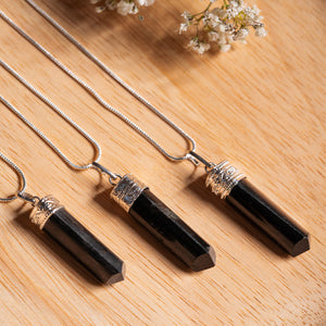 Black Tourmaline Point Pendant: Block Negativity in Style