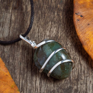 Bloodstone Tumbled Pendant: Courage Boost