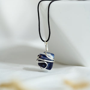 Sodalite Tumbled Pendant: Speak Your Truth Your Way