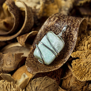 Amazonite Tumbled Pendant: Stress Melter