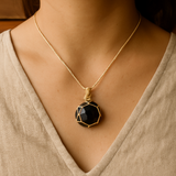 Black Spinel Crystal Necklace – Energy Shield & Calming Support