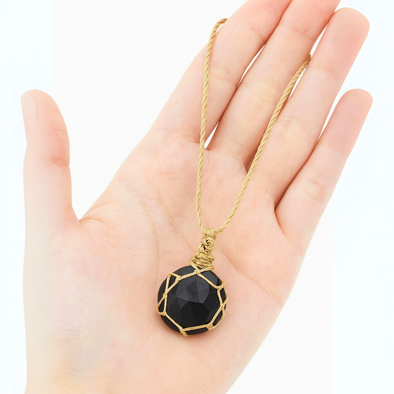 Black Spinel Crystal Necklace – Energy Shield & Calming Support