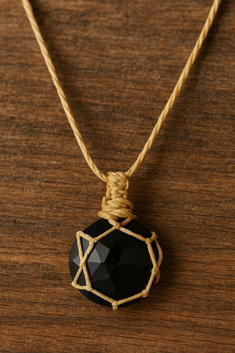 Black Spinel Crystal Necklace – Energy Shield & Calming Support