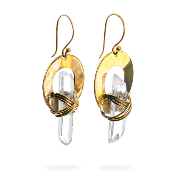 Clear Quartz Earrings - Ayana Crystals