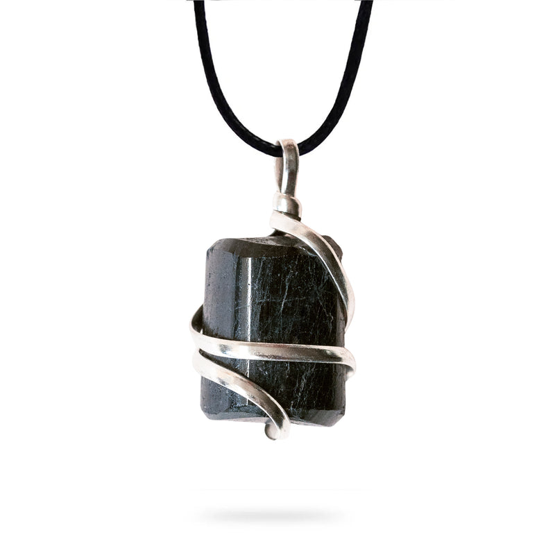 Black Tourmaline Wire Wrapped Crystal Pendant - Ayana Crystals
