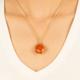 Metal-Free Carnelian Necklace – Creative & Confident Energy