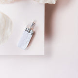 Raw Selenite Pendant for Women - Silver Plated - Ayana Crystals