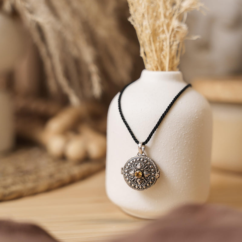 Jaya Success Manifestation Locket – Citrine Necklace for Confidence & Achievement