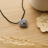 Cinta Love Manifestation Locket – Garnet Heart Necklace for Love