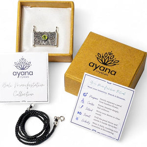 Kaya Wealth Manifestation Locket – Peridot Treasure Chest Necklace