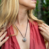 Cinta Love Manifestation Locket – Garnet Heart Necklace for Love