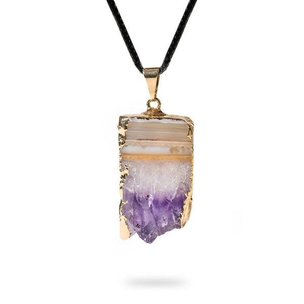 Amethyst Geode Square Pendant - Ayana Crystals