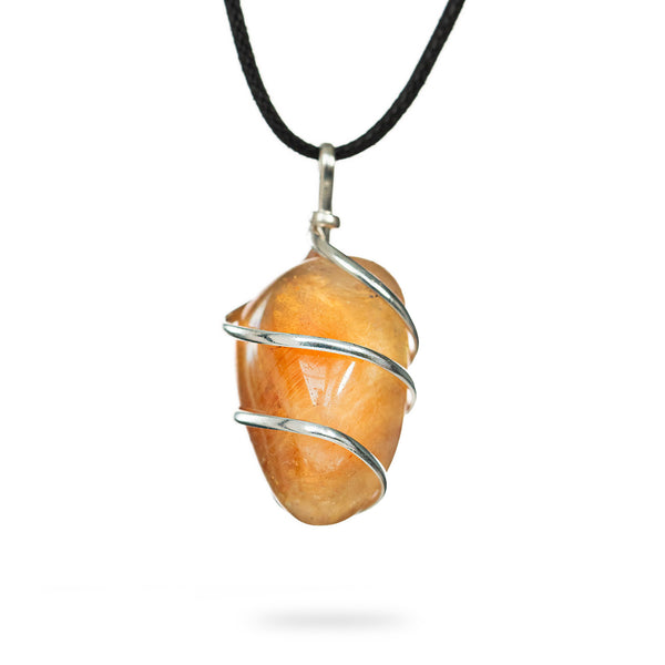 Citrine Wire Wrapped Pendant - Ayana Crystals
