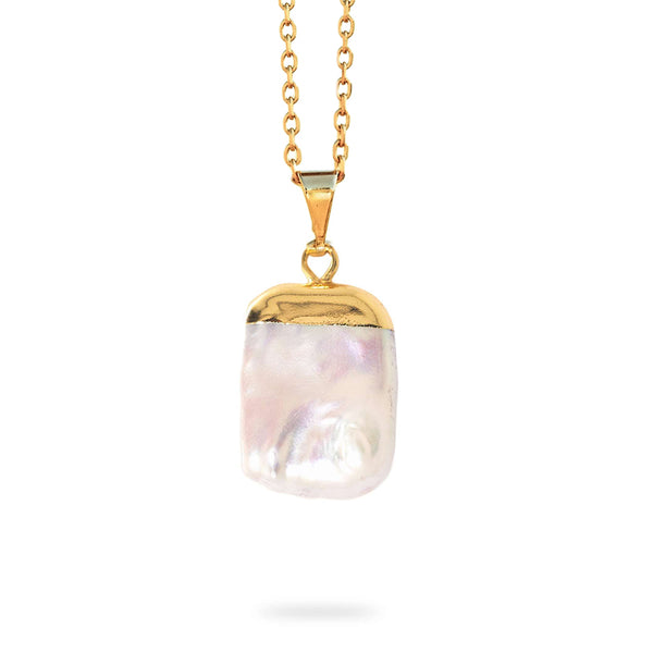 Pearl Gold Plated Pendant - Ayana Crystals