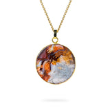 Crazy Lace Agate Round Pendant - Ayana Crystals