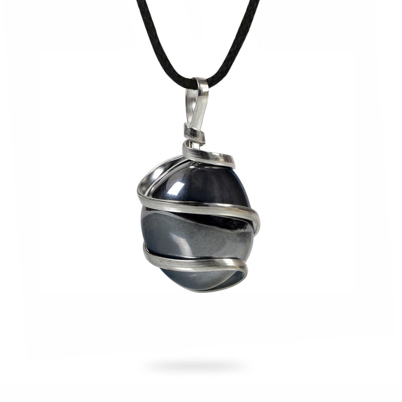 Shungite Wire Wrapped Pendant - Ayana Crystals