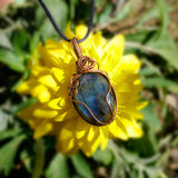 Labradorite Wire Wrapped Pendant - Ayana Crystals