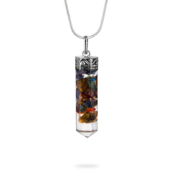 Orgone Chakra Necklace With Adjustable Cord - 7 Chakra Stone Healing  pendant for Spiritual Healing