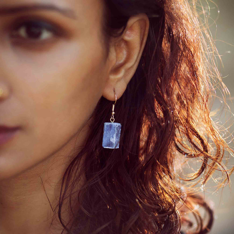 Blue Kyanite Earrings - Ayana Crystals