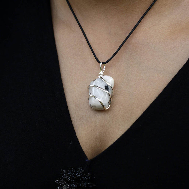 Moonstone Raw Gemstone Pendant - Ayana Crystals