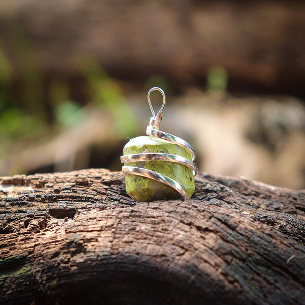 Unakite Jasper Pendant| Crystals for Anxiety, - Ayana Crystals