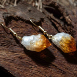 Citrine Raw Gemstone Earrings - Ayana Crystals