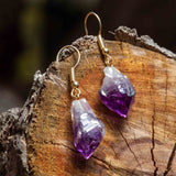 Amethyst Raw Gemstone Earrings - Ayana Crystals