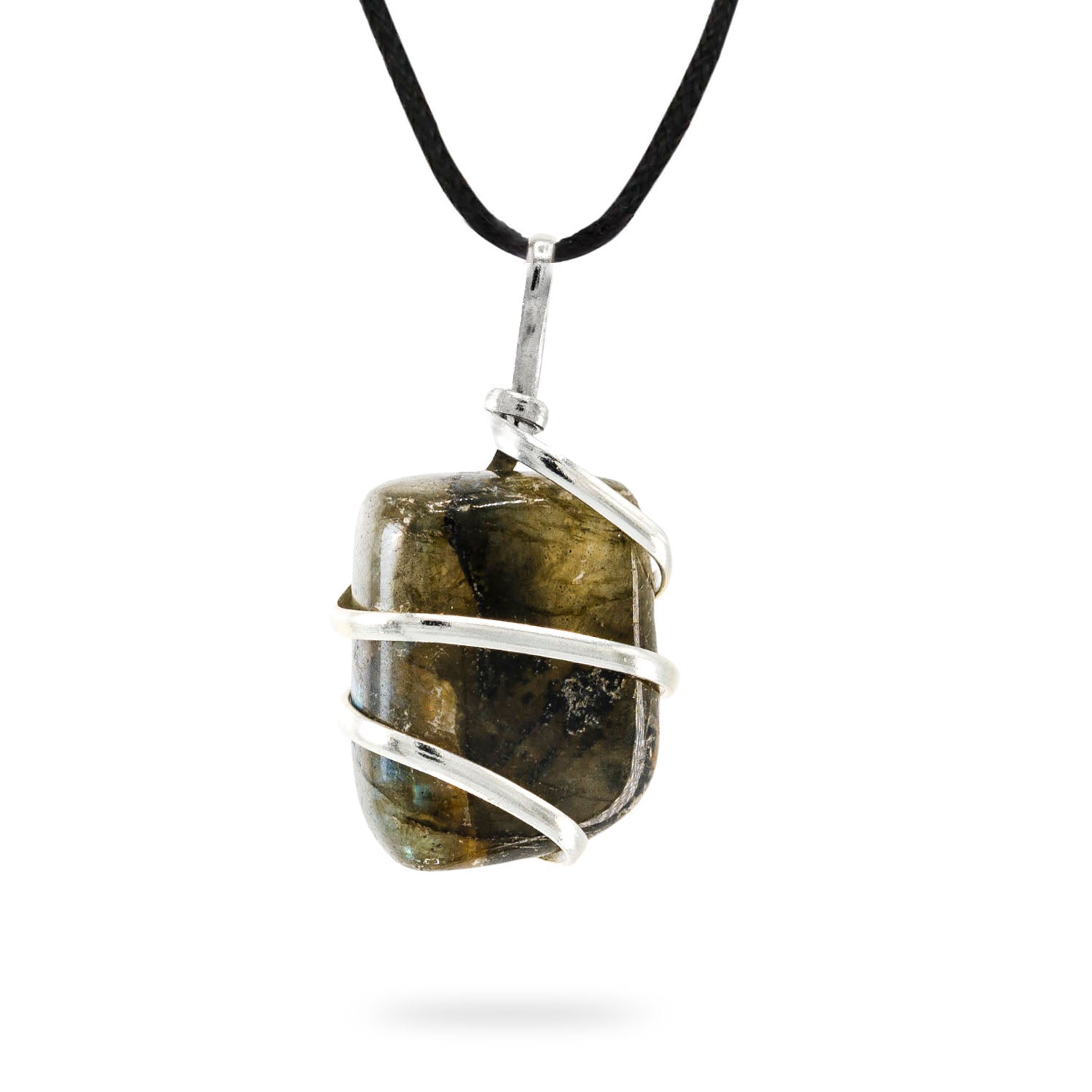 Raw Labradorite Crystal Pendant